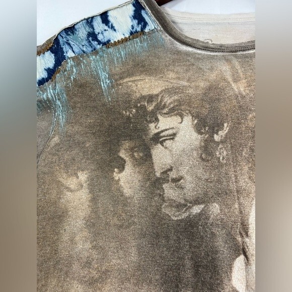 Verdette Premium Collection Cotton T Shirt with Yarn Denim Features Size Medium - Picture 3 of 14